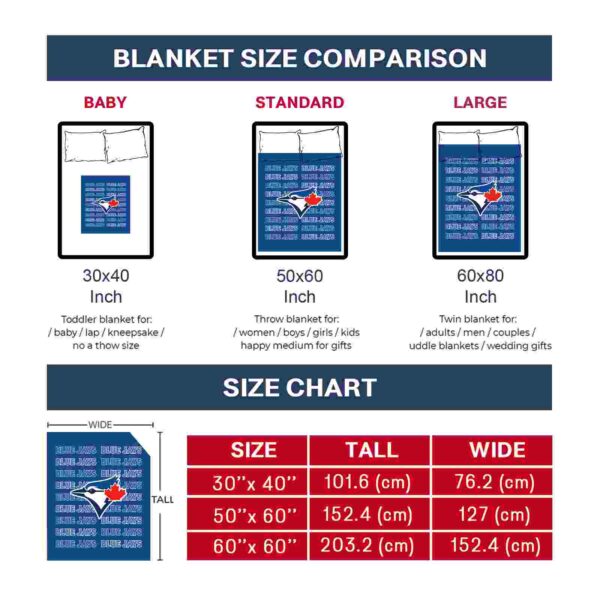 toronto blue jays fan pride blue blanket trendy