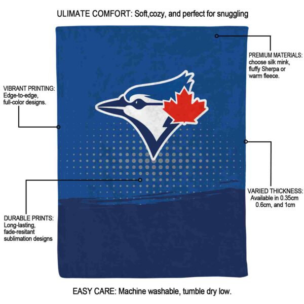 toronto blue jays gradient dots blue blanket new arrival