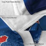 toronto blue jays gradient dots blue blanket premium grade
