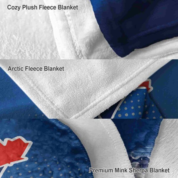 toronto blue jays gradient dots blue blanket premium grade