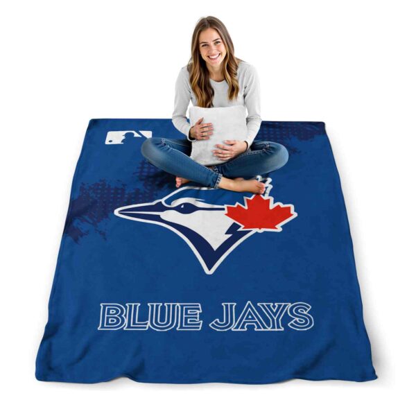 toronto blue jays grunge texture blue blanket high quality