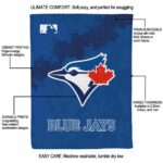 toronto blue jays grunge texture blue blanket new arrival
