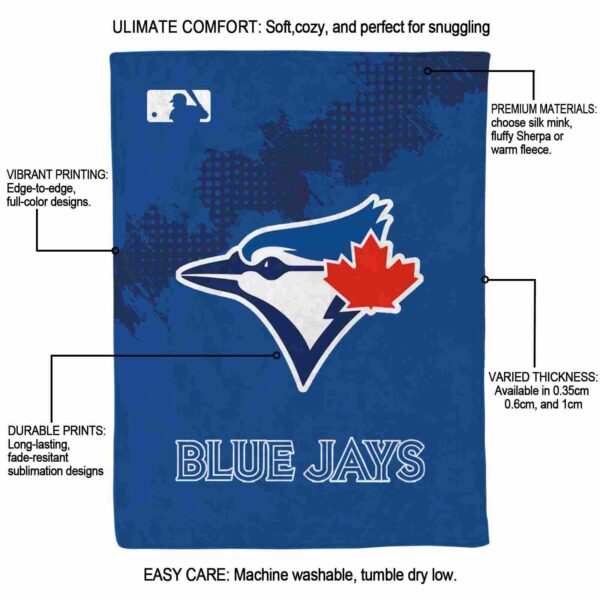 toronto blue jays grunge texture blue blanket new arrival