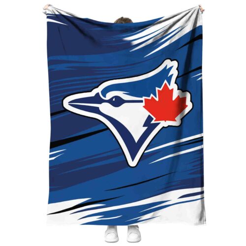 toronto blue jays paint streaks blue white blanket best selling