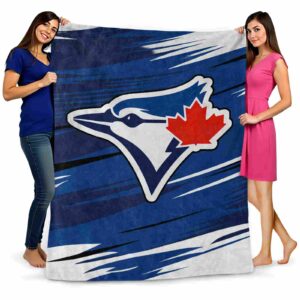toronto blue jays paint streaks blue white blanket fashion forward