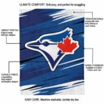 toronto blue jays paint streaks blue white blanket new arrival
