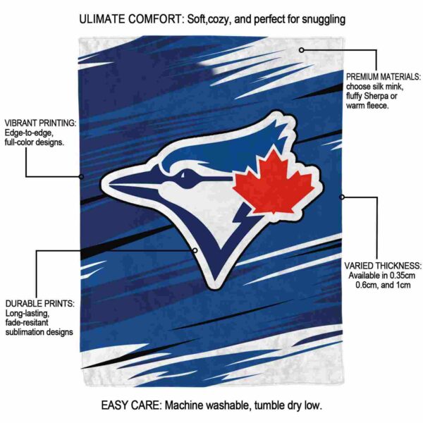 toronto blue jays paint streaks blue white blanket new arrival