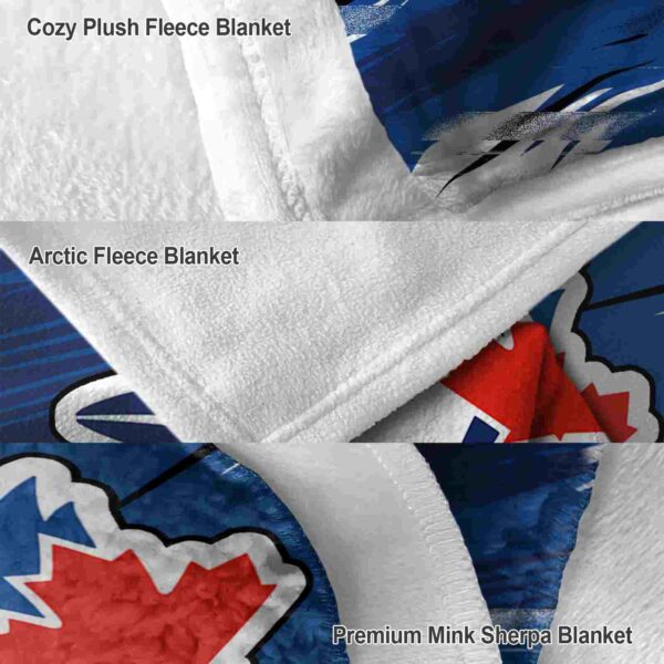 toronto blue jays paint streaks blue white blanket premium grade