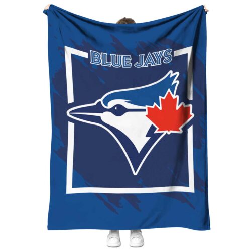 toronto blue jays splatter effect blue blanket best selling