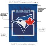toronto blue jays splatter effect blue blanket best selling