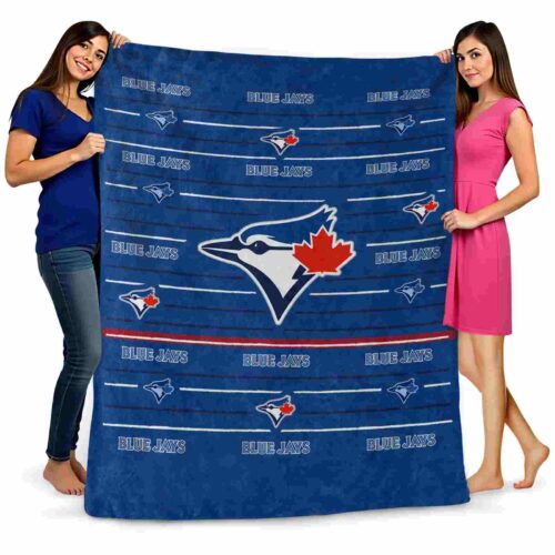 toronto blue jays striped pattern blue blanket fashion forward