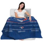 toronto blue jays striped pattern blue blanket latest model