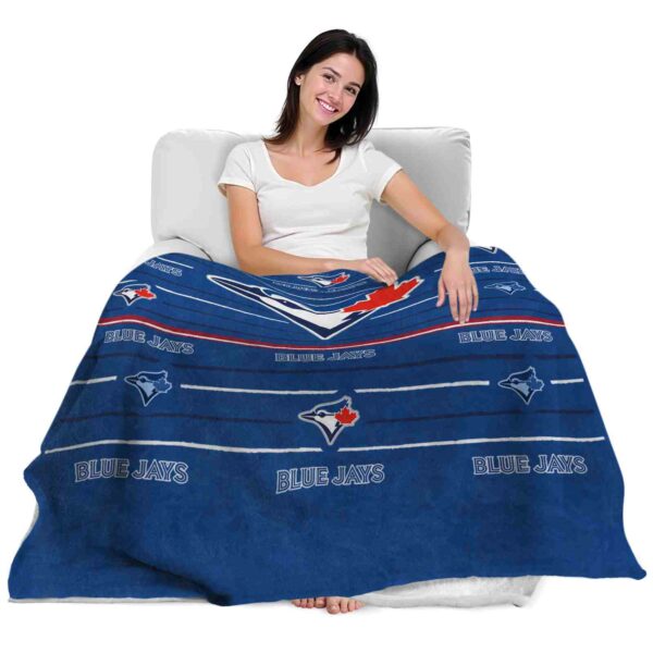 toronto blue jays striped pattern blue blanket latest model
