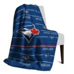 toronto blue jays striped pattern blue blanket top rated