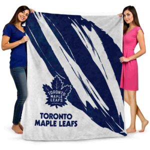 toronto maple leafs brushstrokes blue white blanket fashion forward