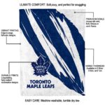 toronto maple leafs brushstrokes blue white blanket new arrival