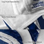 toronto maple leafs brushstrokes blue white blanket premium grade