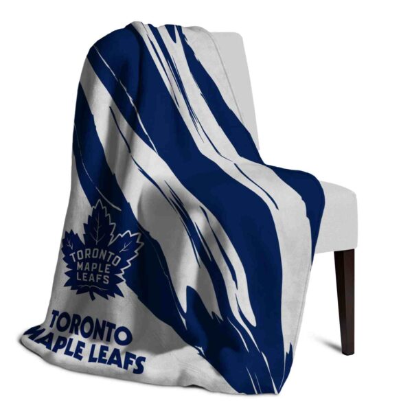 toronto maple leafs brushstrokes blue white blanket top rated