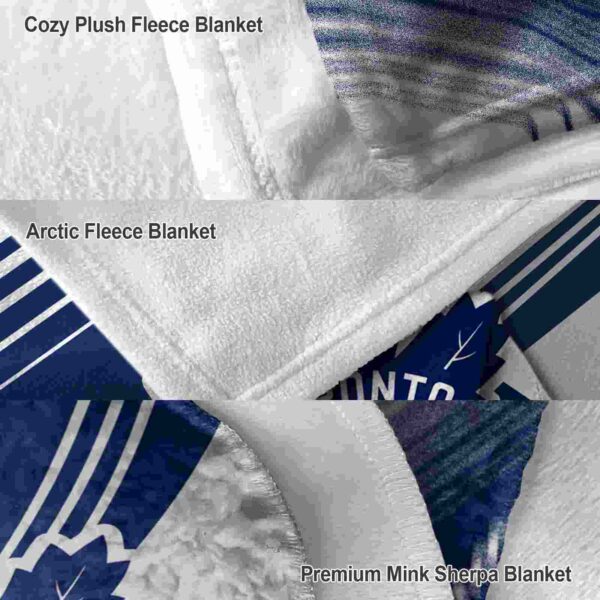 toronto maple leafs diagonal stripes blue blanket premium grade