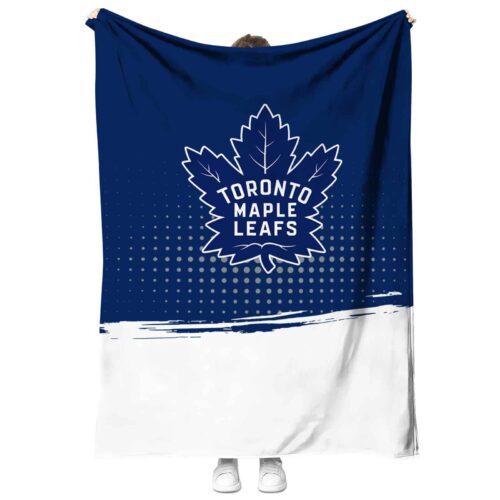 toronto maple leafs gradient dots blue blanket best selling