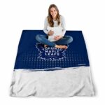 toronto maple leafs gradient dots blue blanket high quality
