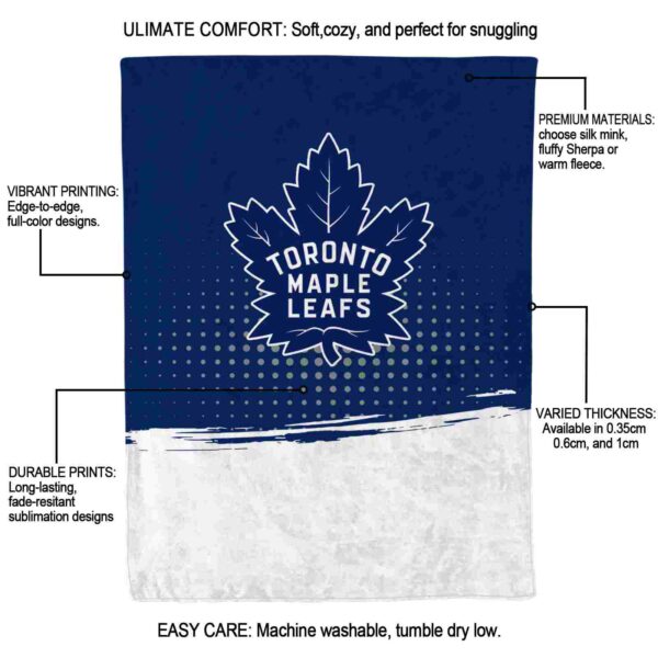 toronto maple leafs gradient dots blue blanket new arrival