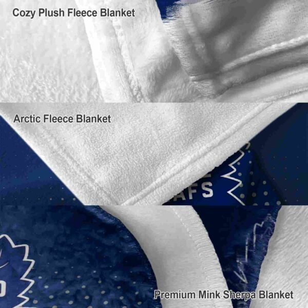 toronto maple leafs gradient dots blue blanket premium grade