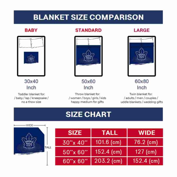 toronto maple leafs gradient dots blue blanket trendy
