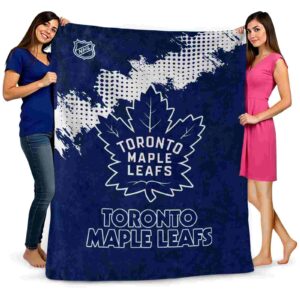 toronto maple leafs grunge texture blue blanket fashion forward