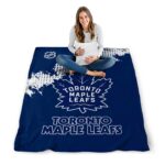 toronto maple leafs grunge texture blue blanket high quality
