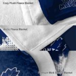 toronto maple leafs grunge texture blue blanket premium grade