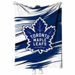 toronto maple leafs paint streaks blue white blanket best selling