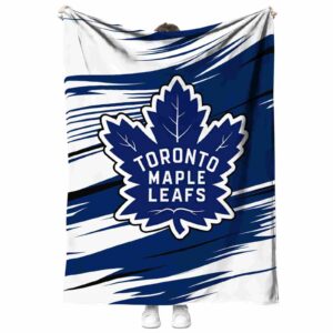 toronto maple leafs paint streaks blue white blanket best selling