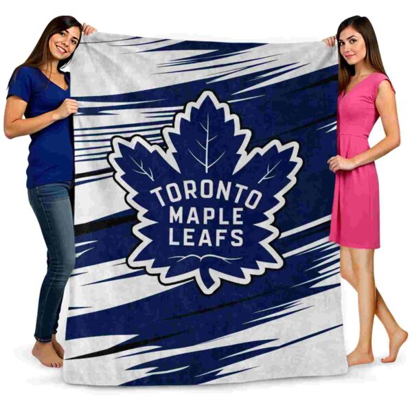 toronto maple leafs paint streaks blue white blanket fashion forward