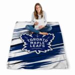 toronto maple leafs paint streaks blue white blanket high quality