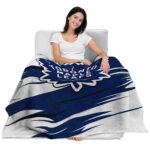 toronto maple leafs paint streaks blue white blanket latest model