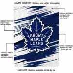 toronto maple leafs paint streaks blue white blanket new arrival