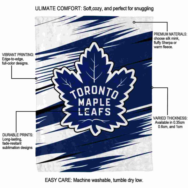 toronto maple leafs paint streaks blue white blanket new arrival
