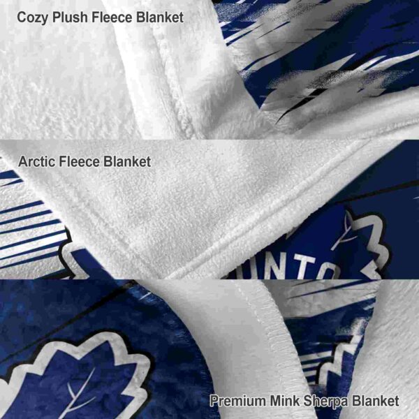 toronto maple leafs paint streaks blue white blanket premium grade