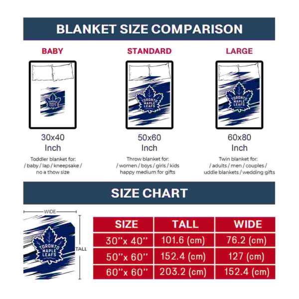 toronto maple leafs paint streaks blue white blanket trendy