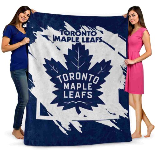 toronto maple leafs splatter effect blue blanket fashion forward
