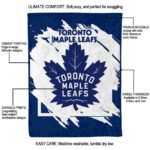 toronto maple leafs splatter effect blue blanket new arrival