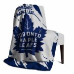 toronto maple leafs splatter effect blue blanket top rated