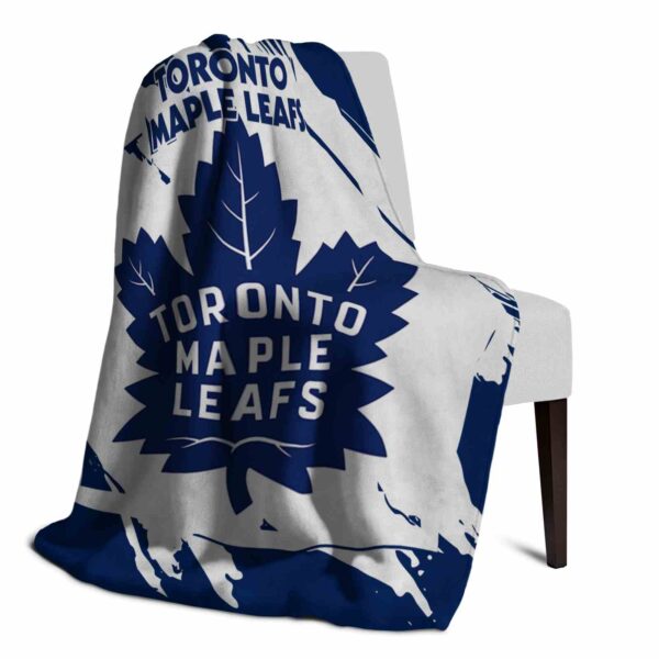 toronto maple leafs splatter effect blue blanket top rated