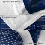 toronto maple leafs striped pattern blue blanket premium grade