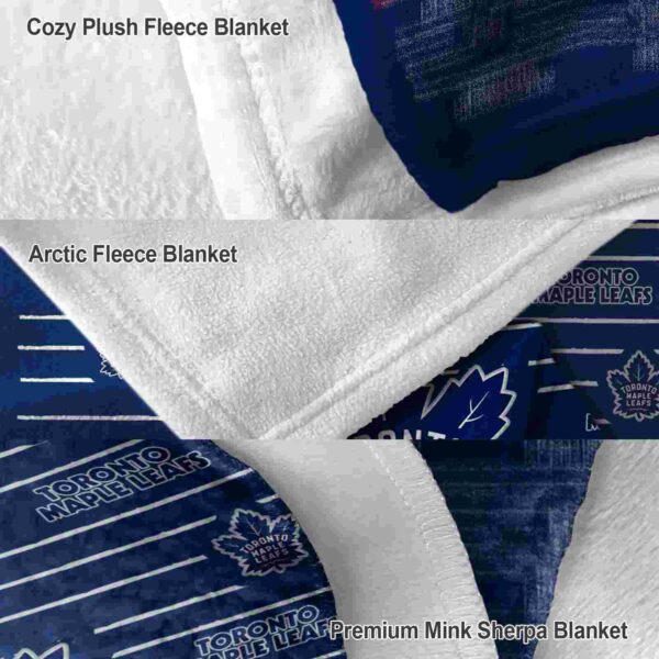 toronto maple leafs striped pattern blue blanket premium grade