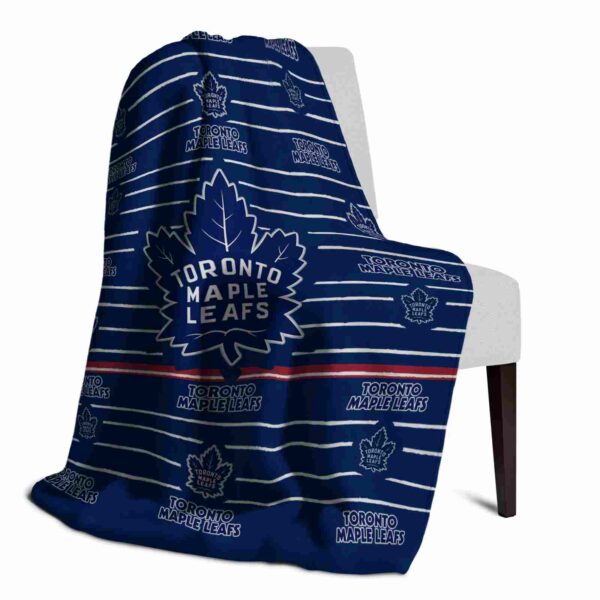 toronto maple leafs striped pattern blue blanket top rated