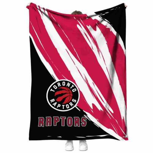 toronto raptors brushstrokes red white blanket best selling