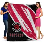 toronto raptors brushstrokes red white blanket best selling