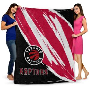 toronto raptors brushstrokes red white blanket fashion forward